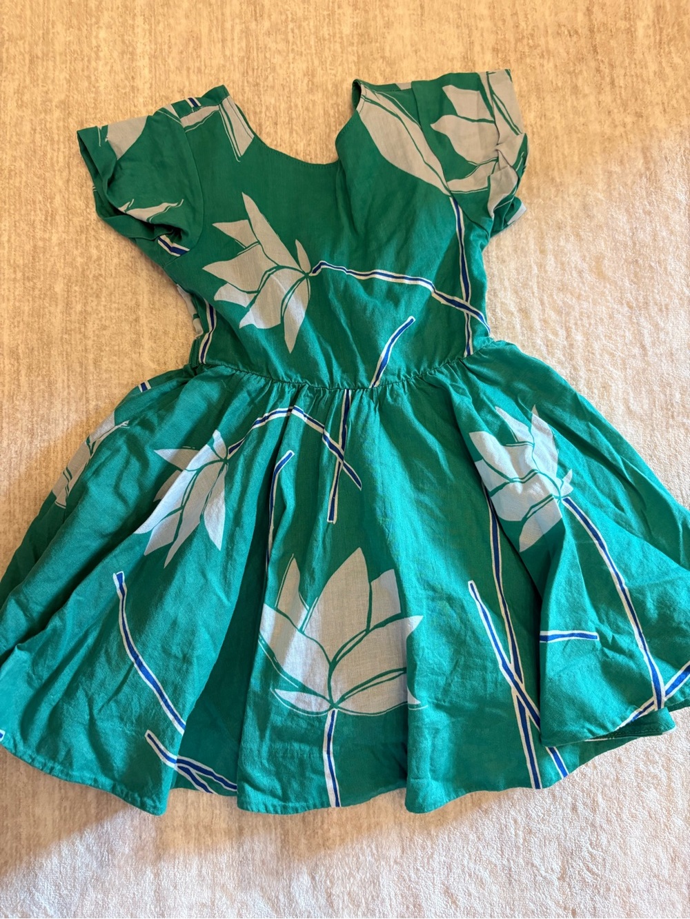 Tea Collection - Green Floral Girls' Dress -‎ Size 4